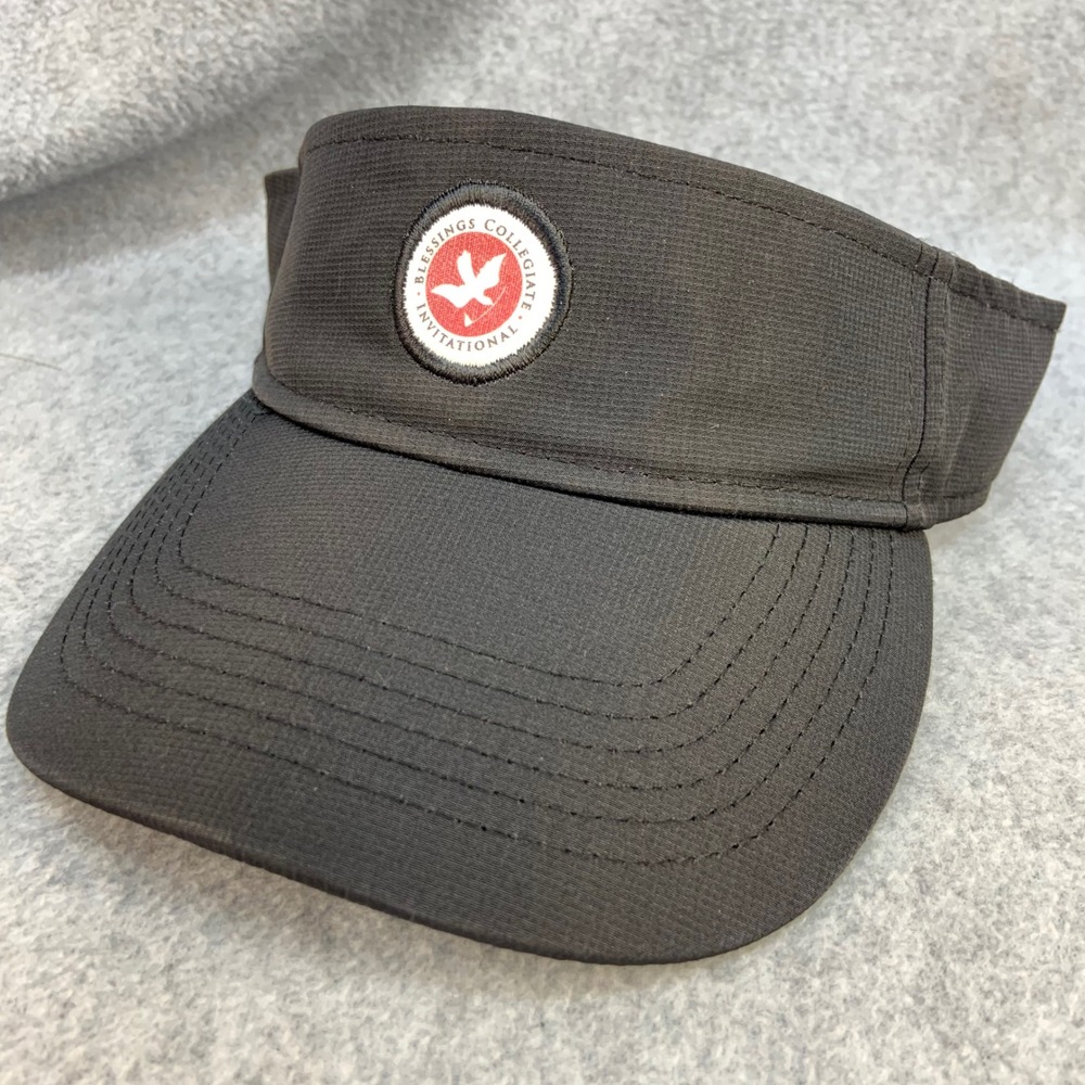 Blessings Collegiate Invitational Mens Black Imperial Golf Visor Hat OSFA